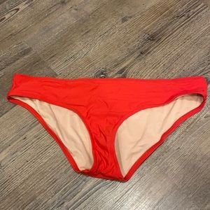 J. Crew Red/Orange Bikini Bottom XL